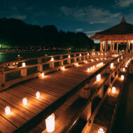 ろうそくの灯りと燈花会