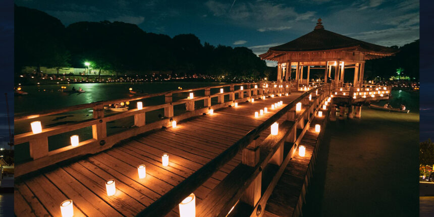 ろうそくの灯りと燈花会